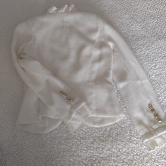 Ivory Ruffle-Front Girls' Formal Dress Set - Picture 3 of 4